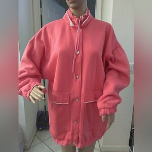 VINTAGE BRITISH MIST Coral Women's Jacket LG. PKTS. DRAWSS SZ. LG LINED GREAT 👍